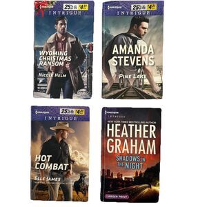 LOT of 4 Harlequin INTRIGUE Romantic, Suspense Romance Novels HOT COMBAT PINE LK